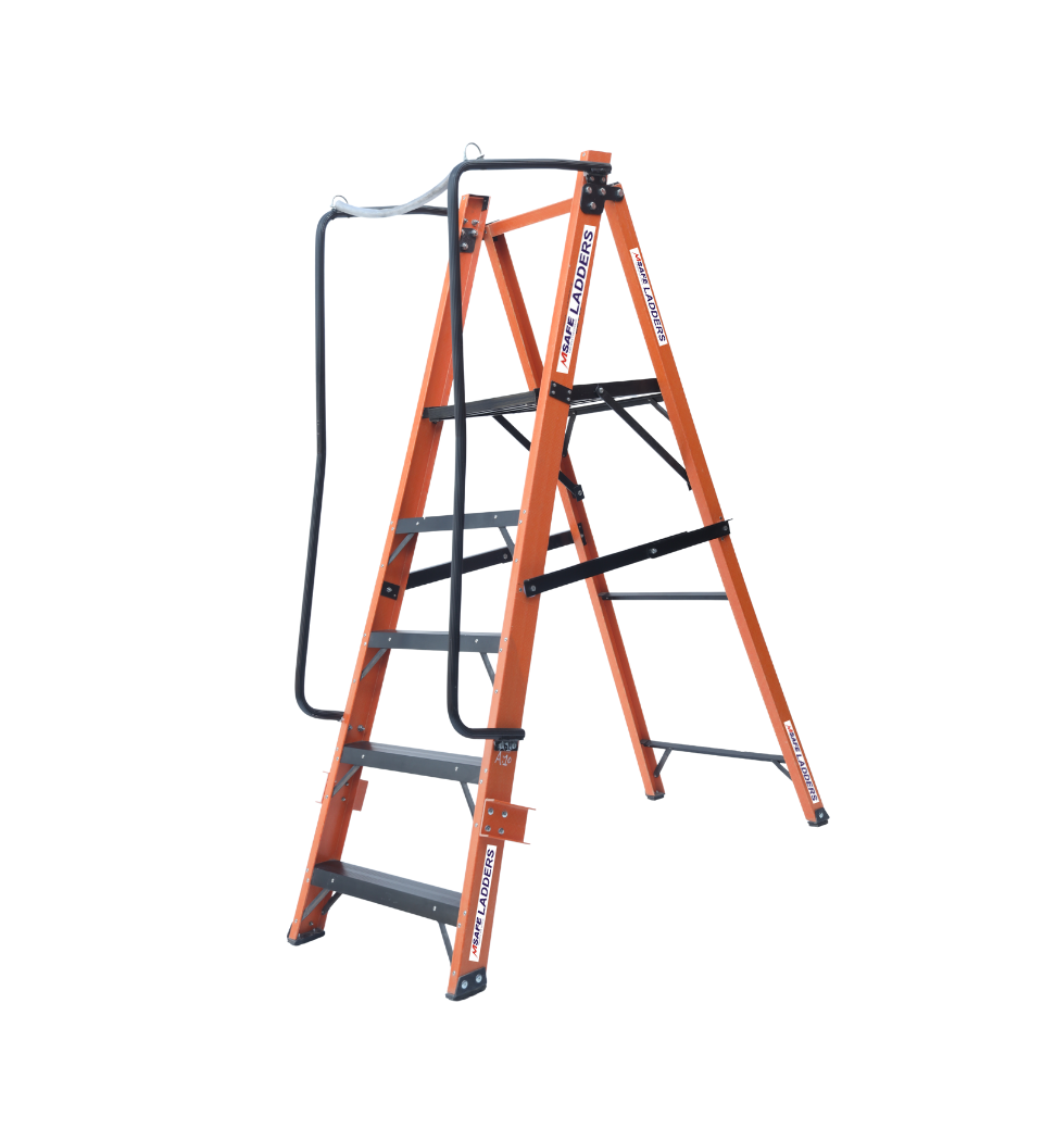 FRP PLATFORM LADDER